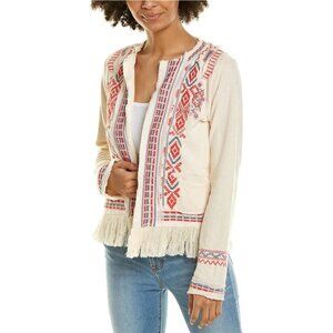 Johnny Was Yatzil Embroidered Fringe Jacket Size Small NWT